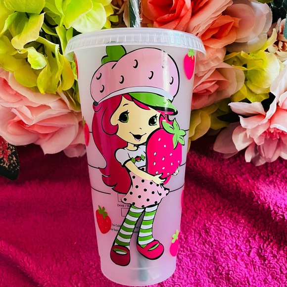Starbucks Dining Custom Made Starbucks Cups Strawberry Shortcake Poshmark